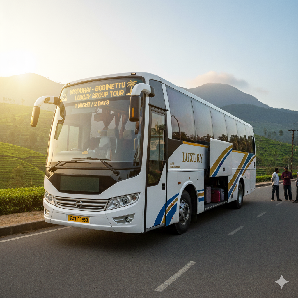 Chennai to Kerala Hill Stations 3N/4D Luxury 40-Seater Coach Tour