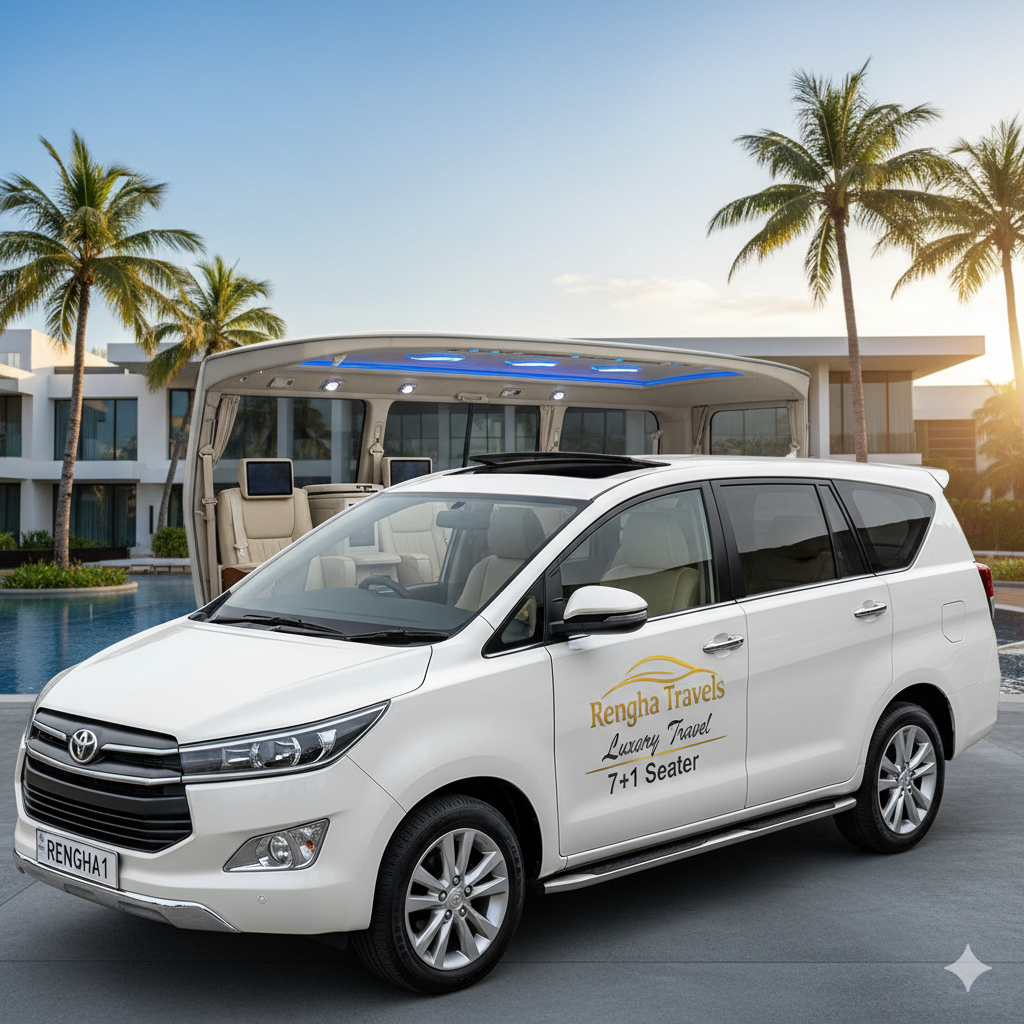 Madurai – Theni – Megamalai Luxury Tour (2N/3D)Vehicle: 7+1 AC Toyota Innova Crysta