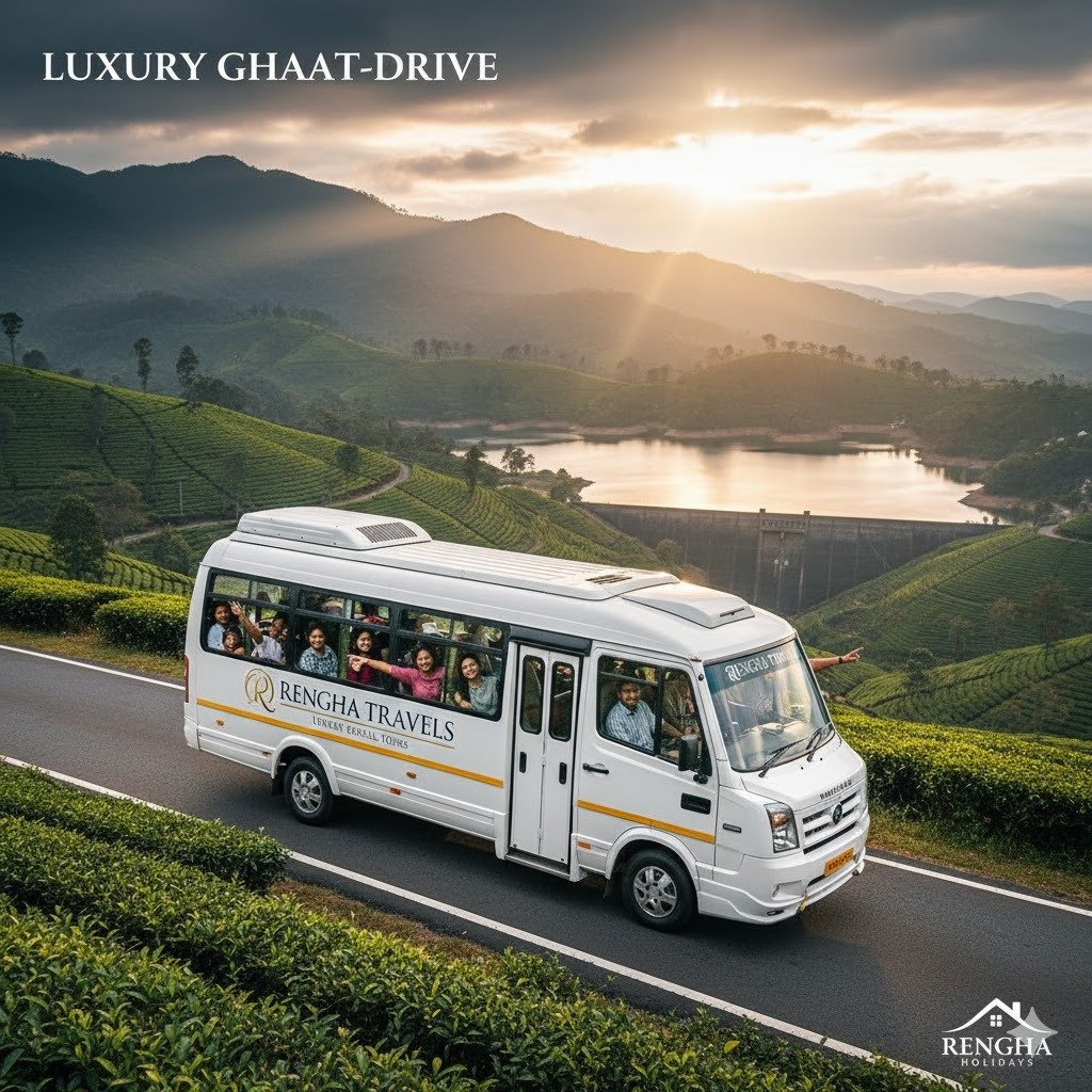 SEO-Rich Itinerary: Chennai to Kerala Hill Stations 3N/4D Luxury 12+1 Tempo Traveller Tour