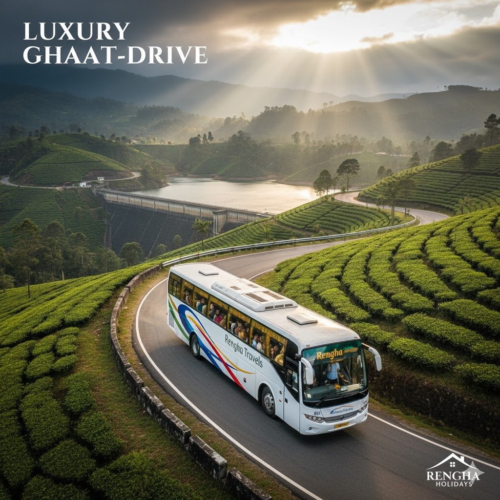Chennai to Kerala Hill Stations 3N/4D Luxury 53-Seater Coach Tour