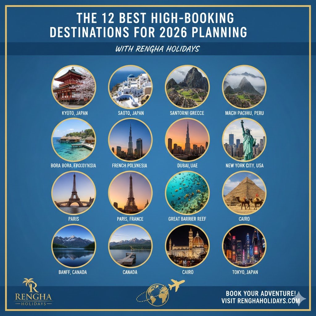 Rengha Travels Report: The Most Booked International and Domestic Places in 2025