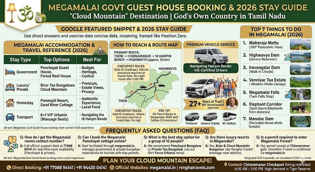 Megamalai Govt Guest House Booking 2026 Official Rooms andContact Guide